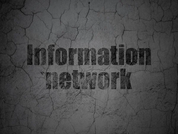 Informatie concept: netwerk voor informatie over grunge muur achtergrond — Stockfoto