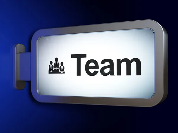 事業コンセプト： チーム、ビジネス チームのビルボードの背景 — ストック写真