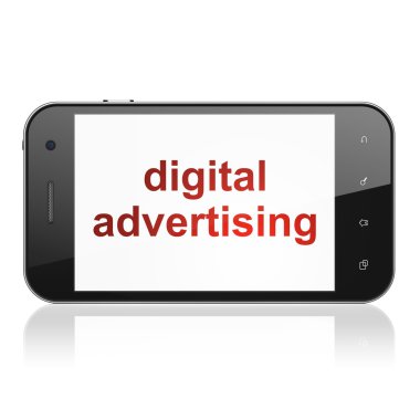 pazarlama kavramı: dijital reklam Smartphone