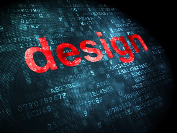 Concetto pubblicitario: Design su sfondo digitale — Foto Stock