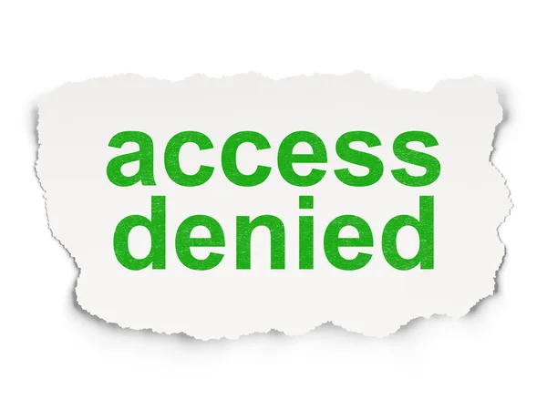 Конфиденциальность: доступ запрещен на бумажном фоне — стоковое фото