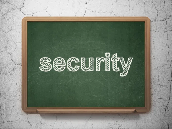 Safety concept: Security on chalkboard background — Stock Photo, Image