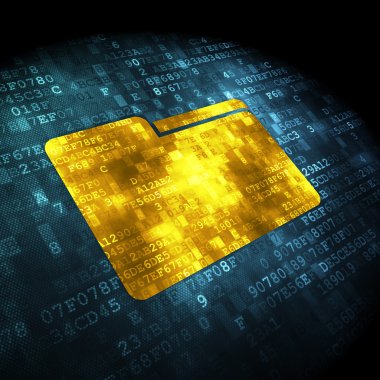 Ekonomi kavramı: dijital arka plan üzerinde klasör