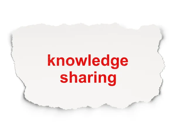 Conceito de educação: Compartilhamento de conhecimento sobre fundo de papel — Fotografia de Stock