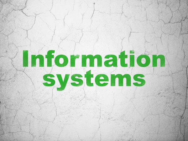 Data concept: Information Systems on wall background — Stock Photo, Image