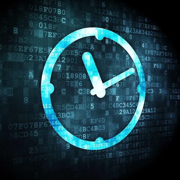 Time concept: Clock on digital background — Stock Photo, Image