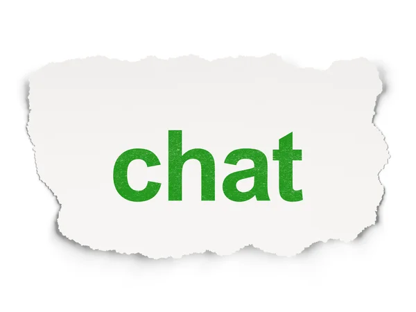 Concetto di Web design: Chat su sfondo carta — Foto Stock