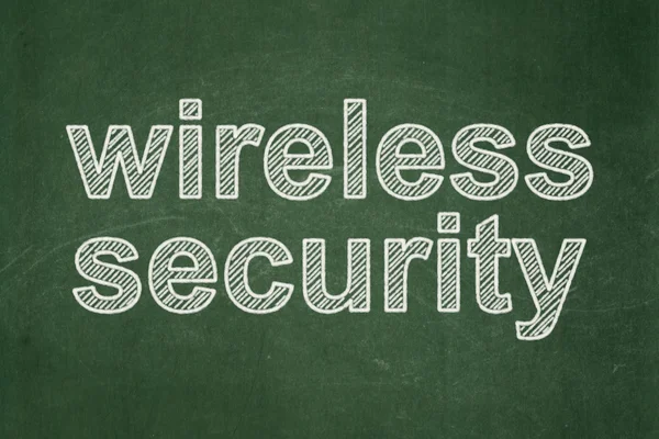 Safety concept: Wireless Security on chalkboard background — Stock Photo, Image