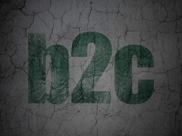 Koncepcja finansowania: b2c na ścianie tło grunge — Zdjęcie stockowe