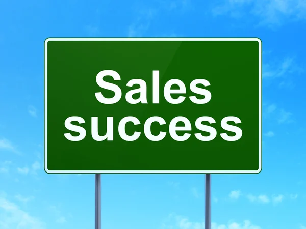 Marketing concept: Sales Success on road sign background — Stock Photo, Image