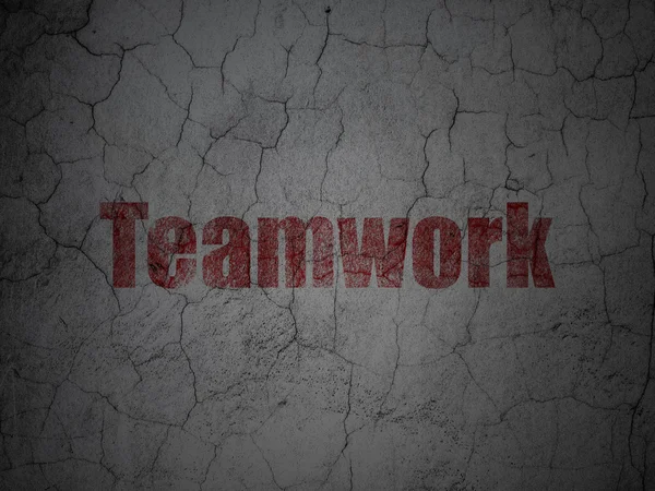 Bedrijfsconcept: teamwerk op grunge muur achtergrond — Stockfoto