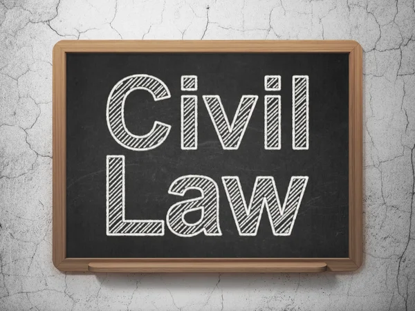 法律概念： 民法上黑板背景 — 图库照片
