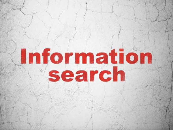 Information concept: Information Search on wall background — Stock Photo, Image