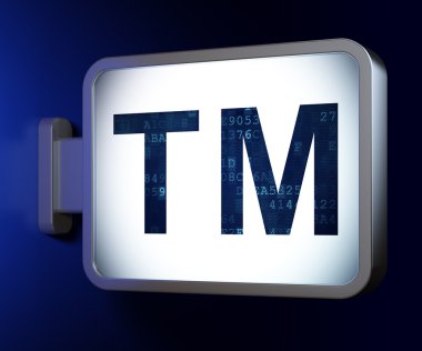 Hukuk kavramı: billboard arka plan üzerinde marka