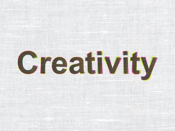 营销理念： 创造力对织物纹理背景 — 图库照片
