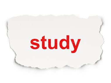 Eğitim kavramı: Kağıt arka plan üzerinde çalışma