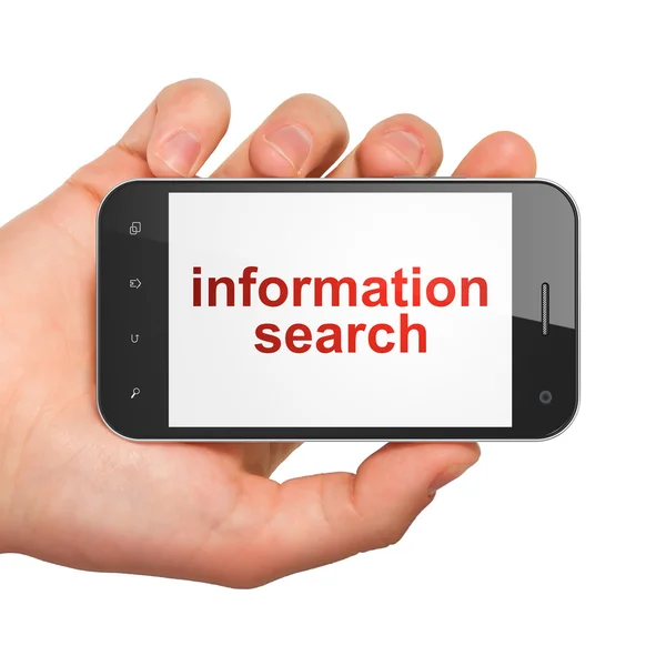 Data concept: Information Search on smartphone — Stock Photo, Image
