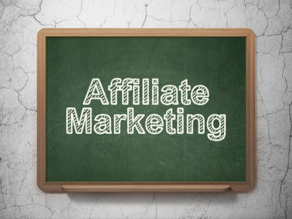 Geschäftskonzept: Affiliate Marketing auf Kreidetafel Hintergrund — Stockfoto