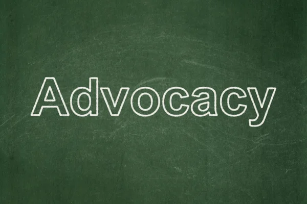 Law concept: Advocacy on chalkboard background — Stock Photo, Image