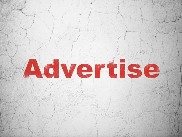 Marketing concept: Advertise on wall background — Stock Photo, Image