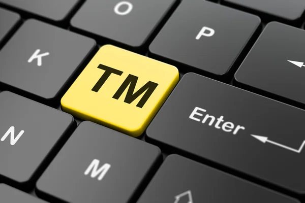 Law concept: Trademark on computer keyboard background — Stock Photo, Image