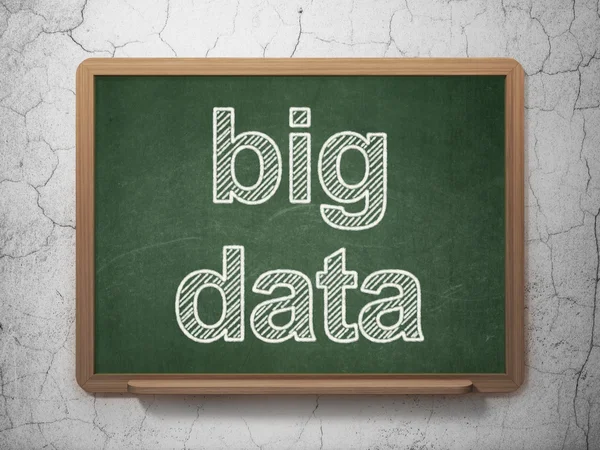 Data koncept: big data på svarta tavlan bakgrund — Stockfoto