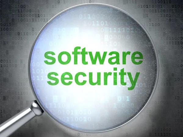 Security concept: Software Security with optical glass — Stock Photo, Image