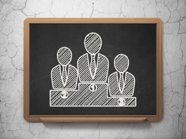 Conceito de lei: Equipe de negócios em chalkboard background — Fotografia de Stock