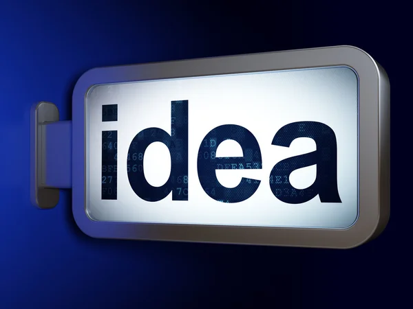 Concetto di marketing: Idea su sfondo cartellone — Foto Stock