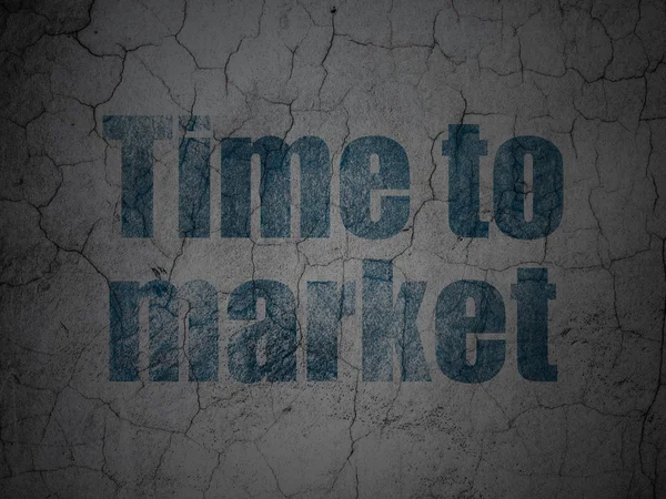 Timeline concept: Time to Market on grunge wall background — Stock Photo, Image