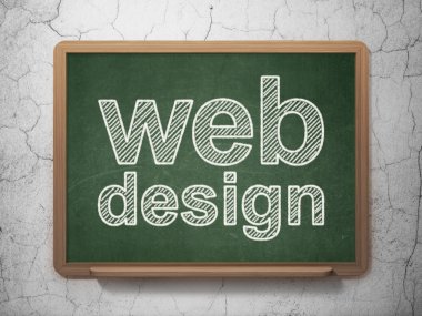 Web Tasarım: web tasarım kara tahta zemin üzerine