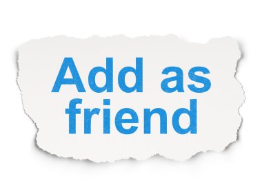 sosyal medya kavramı: Kağıt arka plan arkadaş olarak ekle