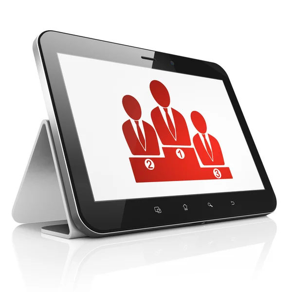 Concepto de marketing: Equipo de negocios en tablet PC —  Fotos de Stock