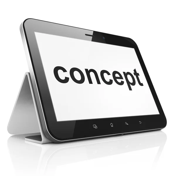 Reclame concept: concept op tablet pc-computer — Stockfoto