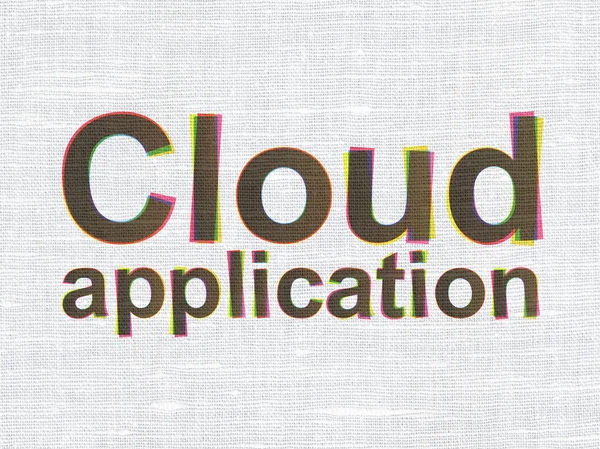 Cloud-Technologie-Konzept: Cloud-Anwendung auf Textur-Hintergrund — Stockfoto