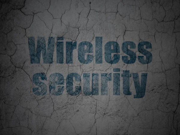 Conceptul de protecție: Securitate wireless pe fundalul peretelui grunge — Fotografie, imagine de stoc