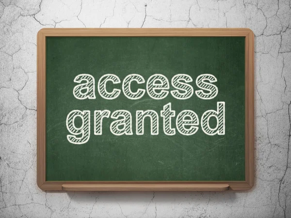 Safety concept: Access Granted on chalkboard background — Stock Photo, Image