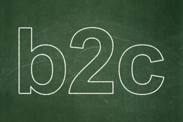 Finance concept: B2c on chalkboard background — Stock Photo, Image