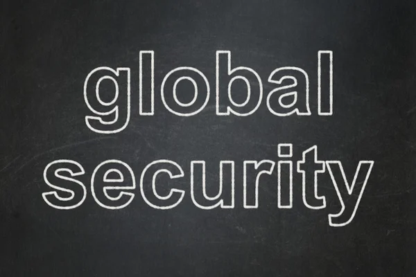 Conceito de segurança: Global Security on chalkboard background — Fotografia de Stock