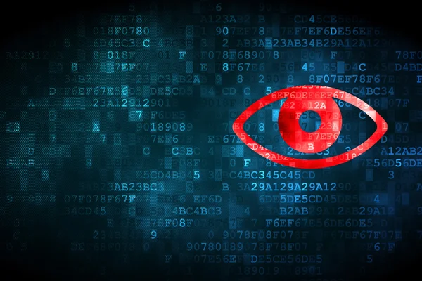Security concept: Eye on digital background — Stock Photo, Image
