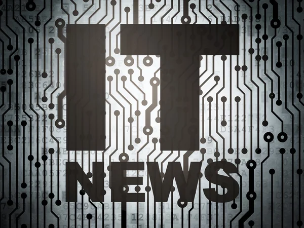 News concept: circuit board with IT News — Stock Photo, Image