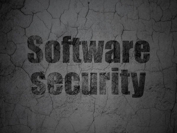 Sicherheitskonzept: Software-Sicherheit vor Grunge-Hintergrund — Stockfoto