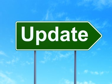 Web Tasarım: güncelleme yol işareti arka plan üzerinde