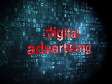 reklam kavramı: dijital arka plan dijital reklam