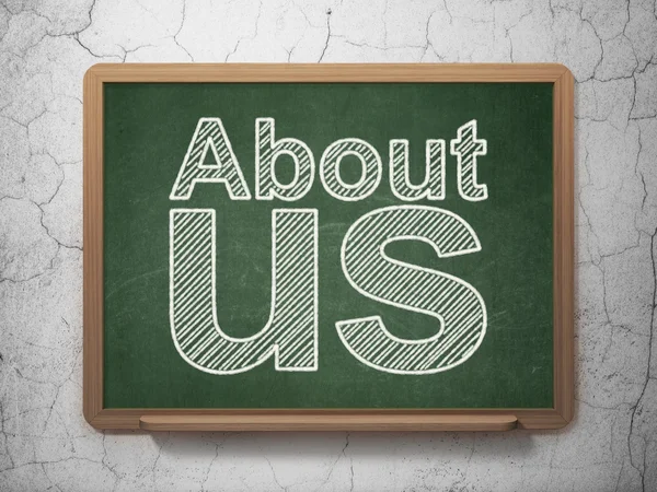 pazarlama kavramı: Kara tahta zemin üzerine Hakkımızda