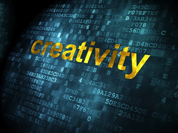 Werbekonzept: Kreativität auf digitalem Hintergrund — Stockfoto