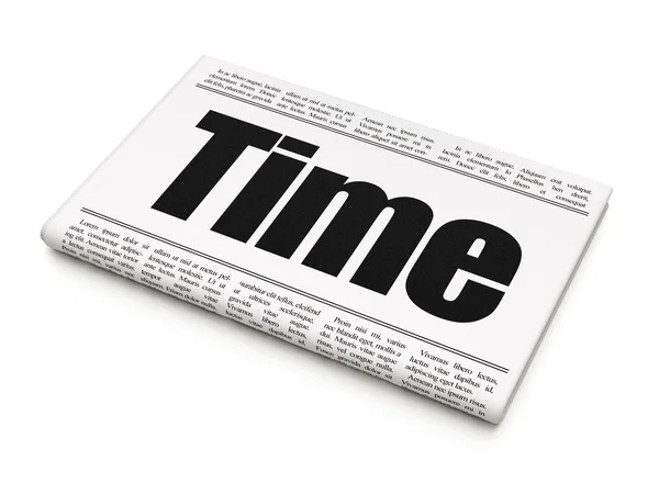 Zaman çizelgesi kavramı: gazete manşet zaman — Stok fotoğraf