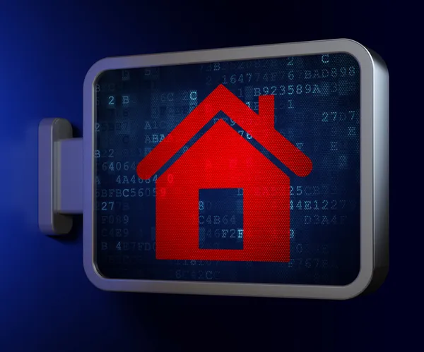 Security concept: Home on billboard background — Stock Photo, Image