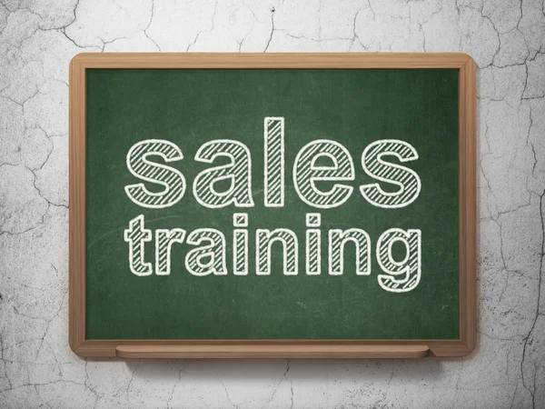 Marketing concept: Sales Training on chalkboard background — Stock Photo, Image