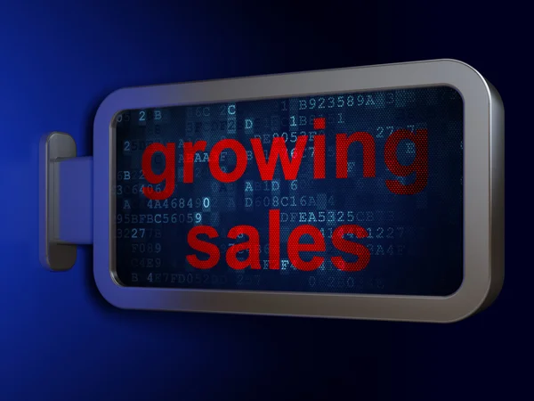 Conceito de negócio: Crescer as vendas em plano de fundo outdoor — Fotografia de Stock